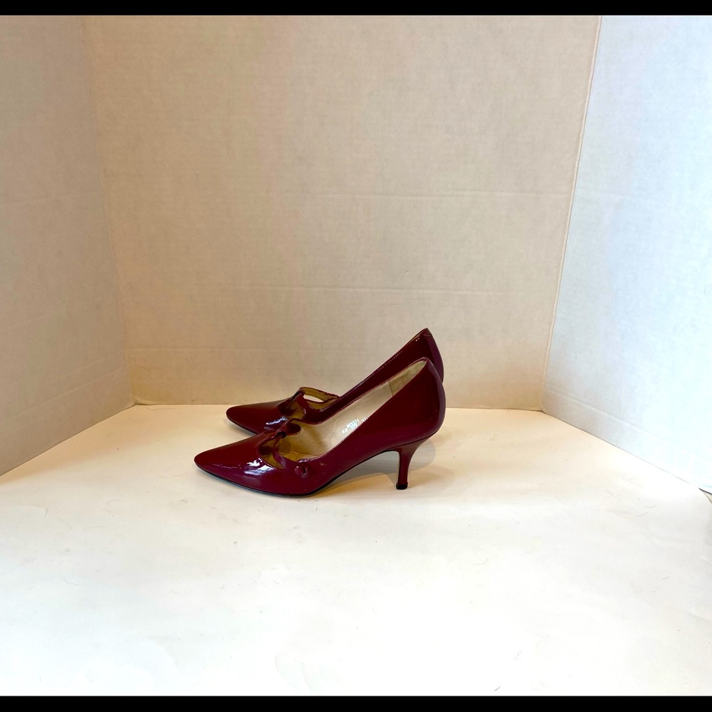 Boden Maroon Patent Leather Heels! EUC